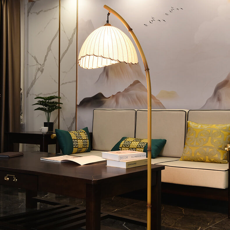 Japanese Bamboo Floor Lamp | Zen-Inspired Retro Standing Lamp for Living Room & Bedroom Décor