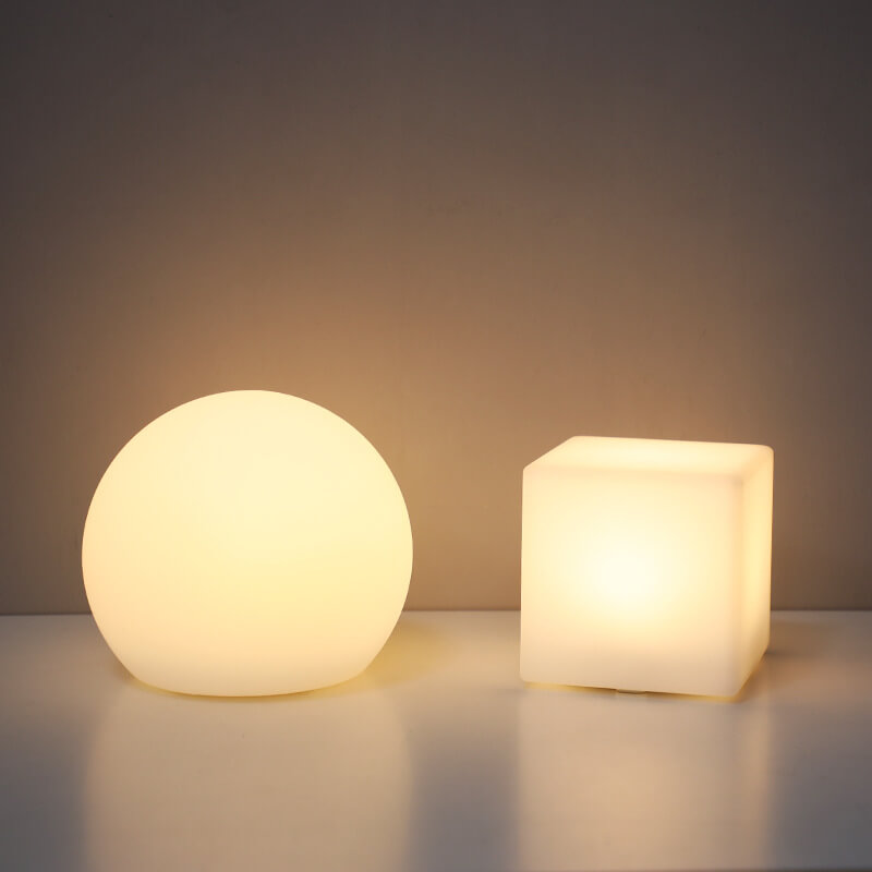 Modern Geometric Remote-Control LED Night Light – Creative Decorative Table Lamp