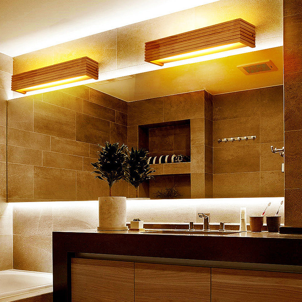 Modern Wood LED Wall Sconce Dimmable Indoor
