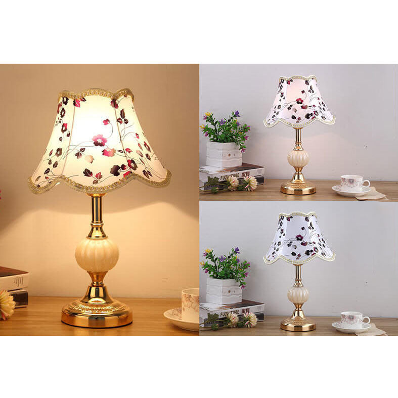 Nordic Vintage Table Lamp | Elegant Fabric Shade Bedside Lamp