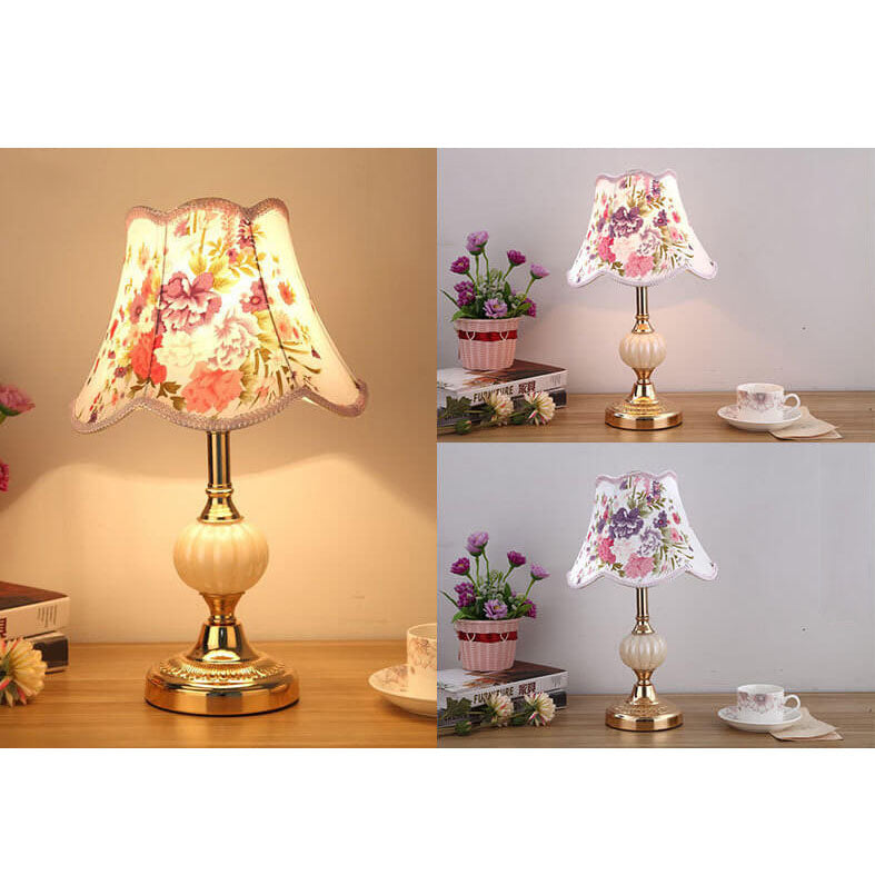 Nordic Vintage Table Lamp | Elegant Fabric Shade Bedside Lamp