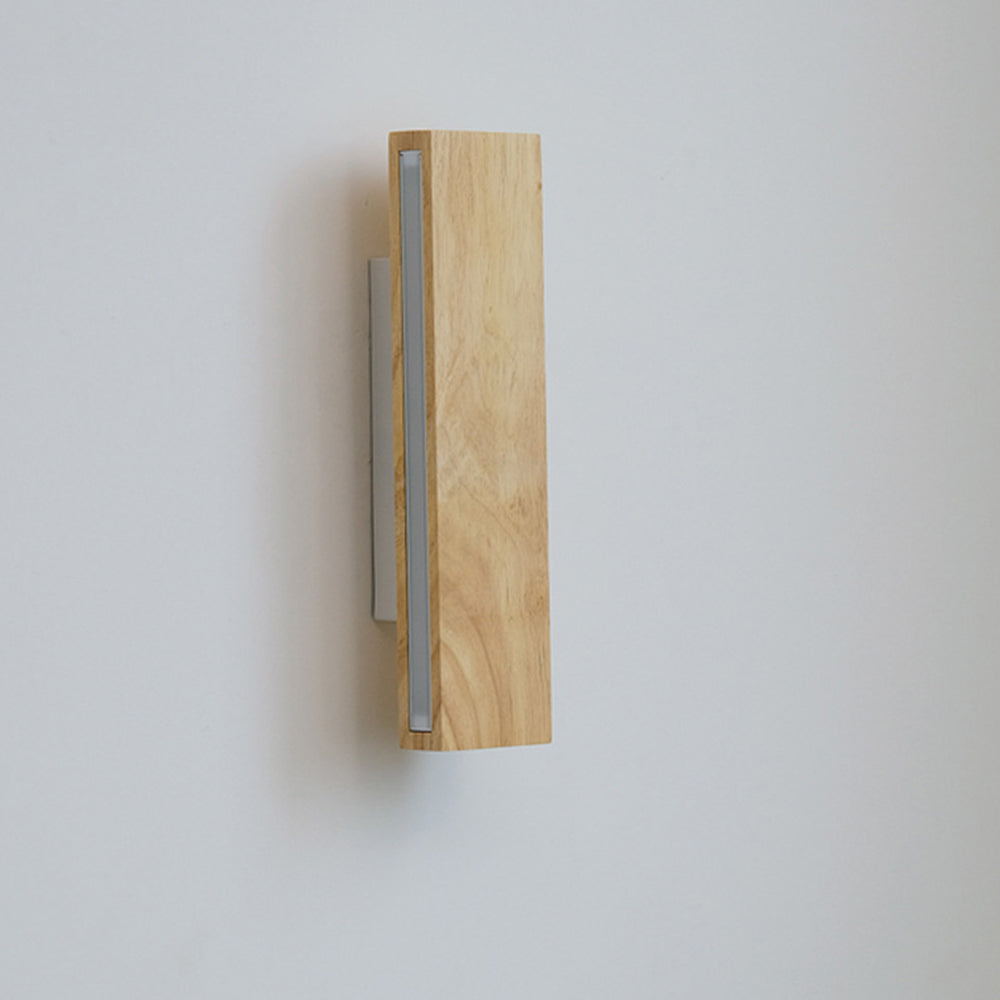 Rotatable Wood LED Wall Sconce - Modern Minimalist Bedside Reading Light