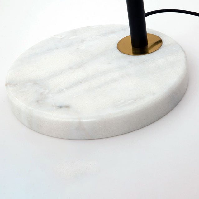 Nordic Minimalist Glass Dome Shade Marble Base 1-Light Standing Floor Lamp