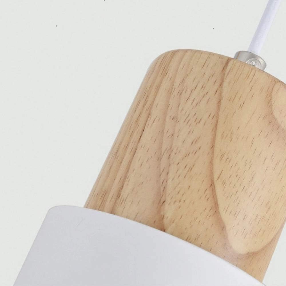 Black Wood Cylinder Pendant Light Modern Single
