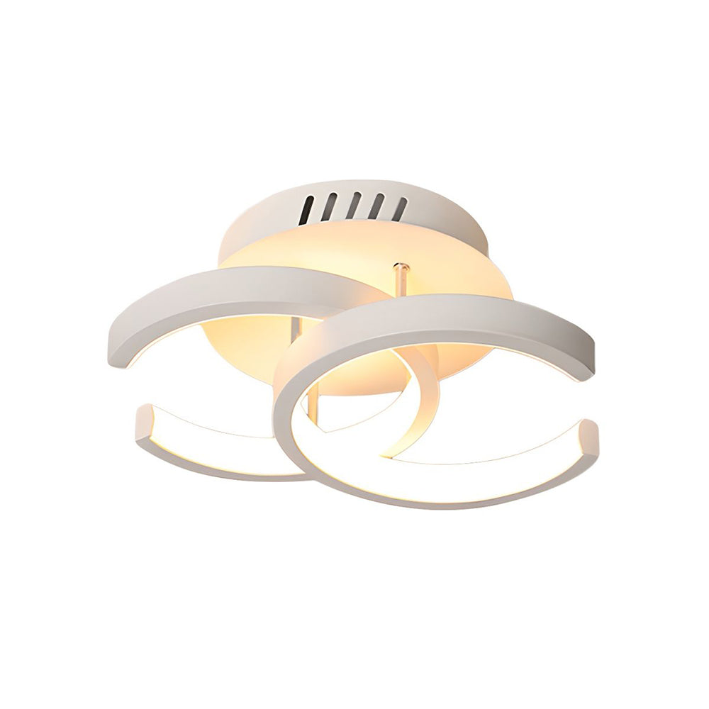Modern Geometric LED Ceiling Light | Minimalist Black Metal Frame Fixture