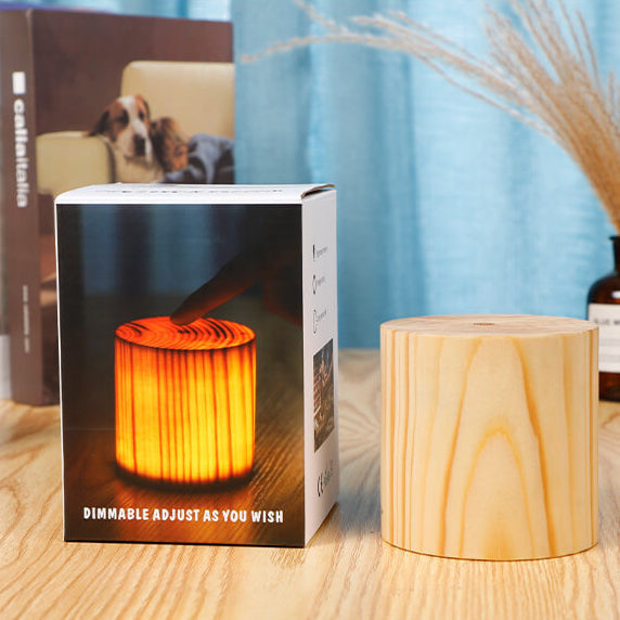 Wood LED Touch Night Light | Modern Wooden Table Lamp