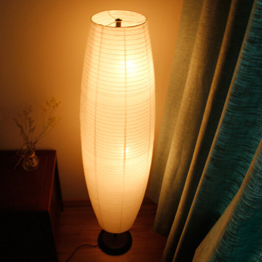 Nordic Rice Paper Floor Lamp | Minimalist Column Standing Lamp