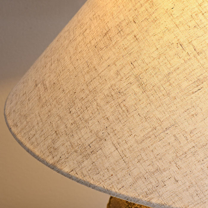 Ceramic Table Lamp with Fabric Shade | Modern Shabby Chic Bedside Lamp