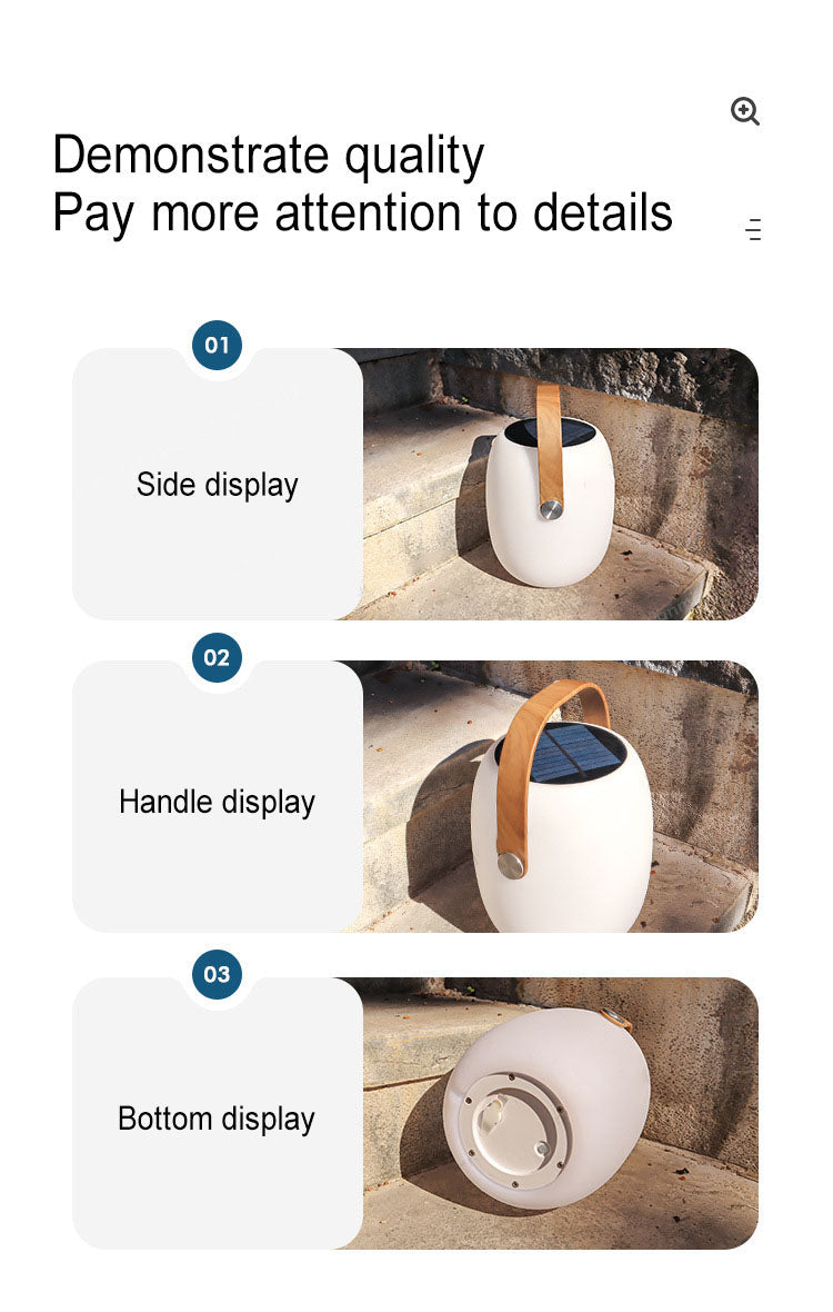 Solar LED Outdoor Lantern Light | Portable Waterproof Garden & Patio Lamp with Handle – Rechargeable Decorative Lighting