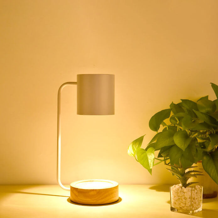 Japanese Wooden Table Lamp | Minimalist Dimmable Wax Melt Lamp