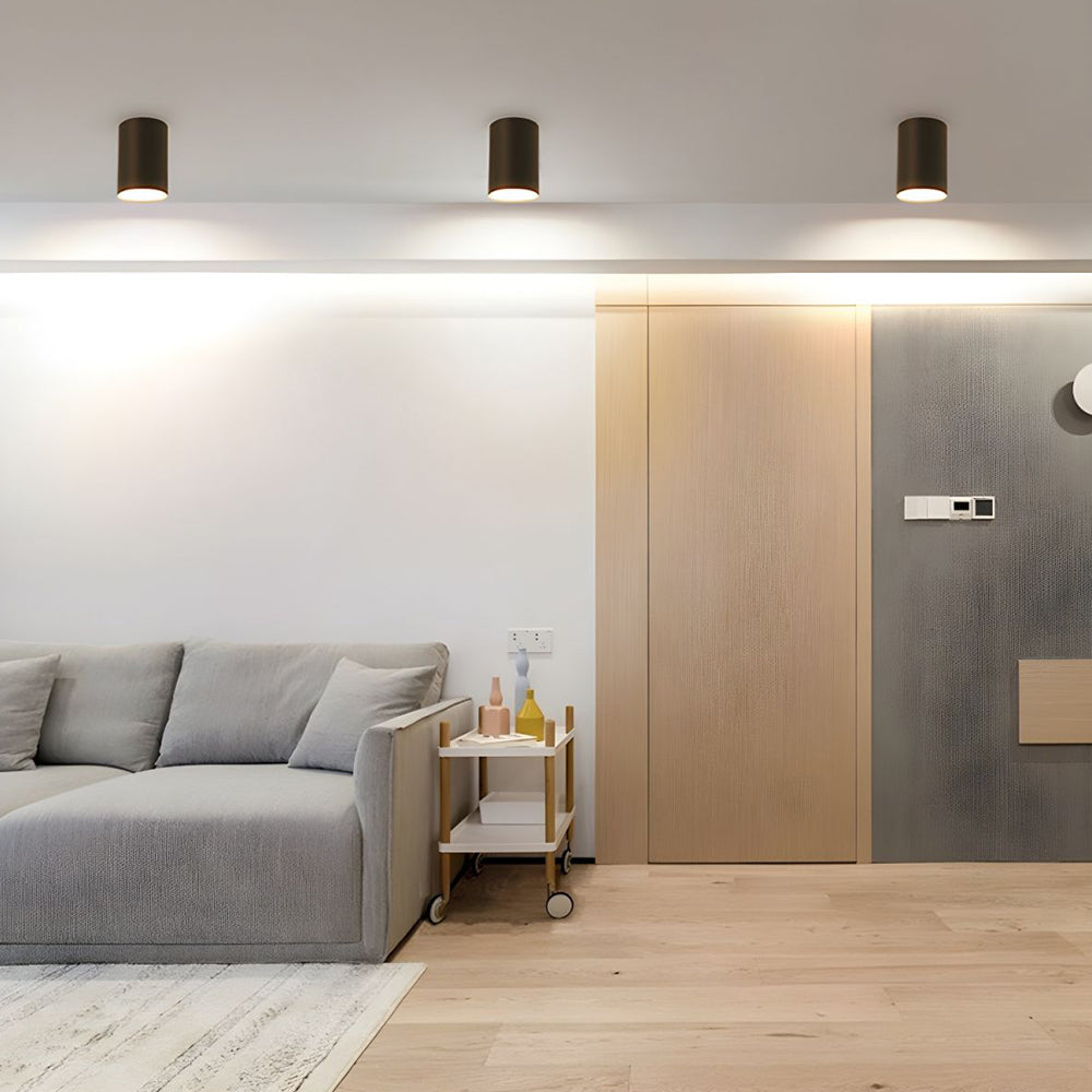Modern Aluminum LED Downlight - Cylindrical Flush Mount Ceiling Light