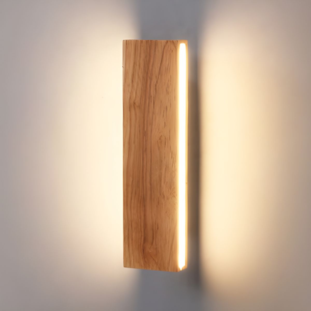 Rotatable Wood LED Wall Sconce - Modern Minimalist Bedside Reading Light
