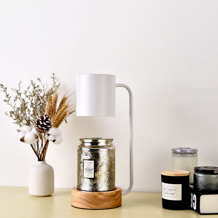 Japanese Wooden Table Lamp | Minimalist Dimmable Wax Melt Lamp