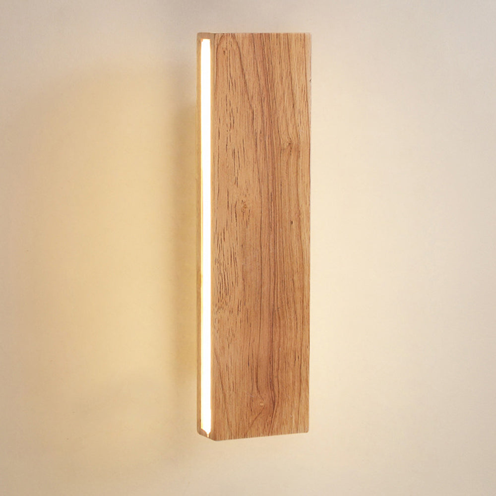 Rotatable Wood LED Wall Sconce - Modern Minimalist Bedside Reading Light