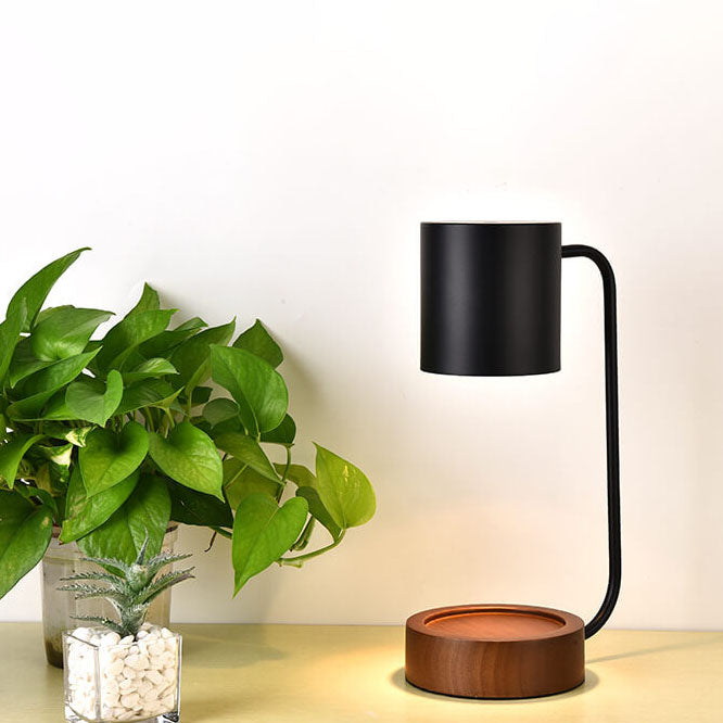 Japanese Wooden Table Lamp | Minimalist Dimmable Wax Melt Lamp
