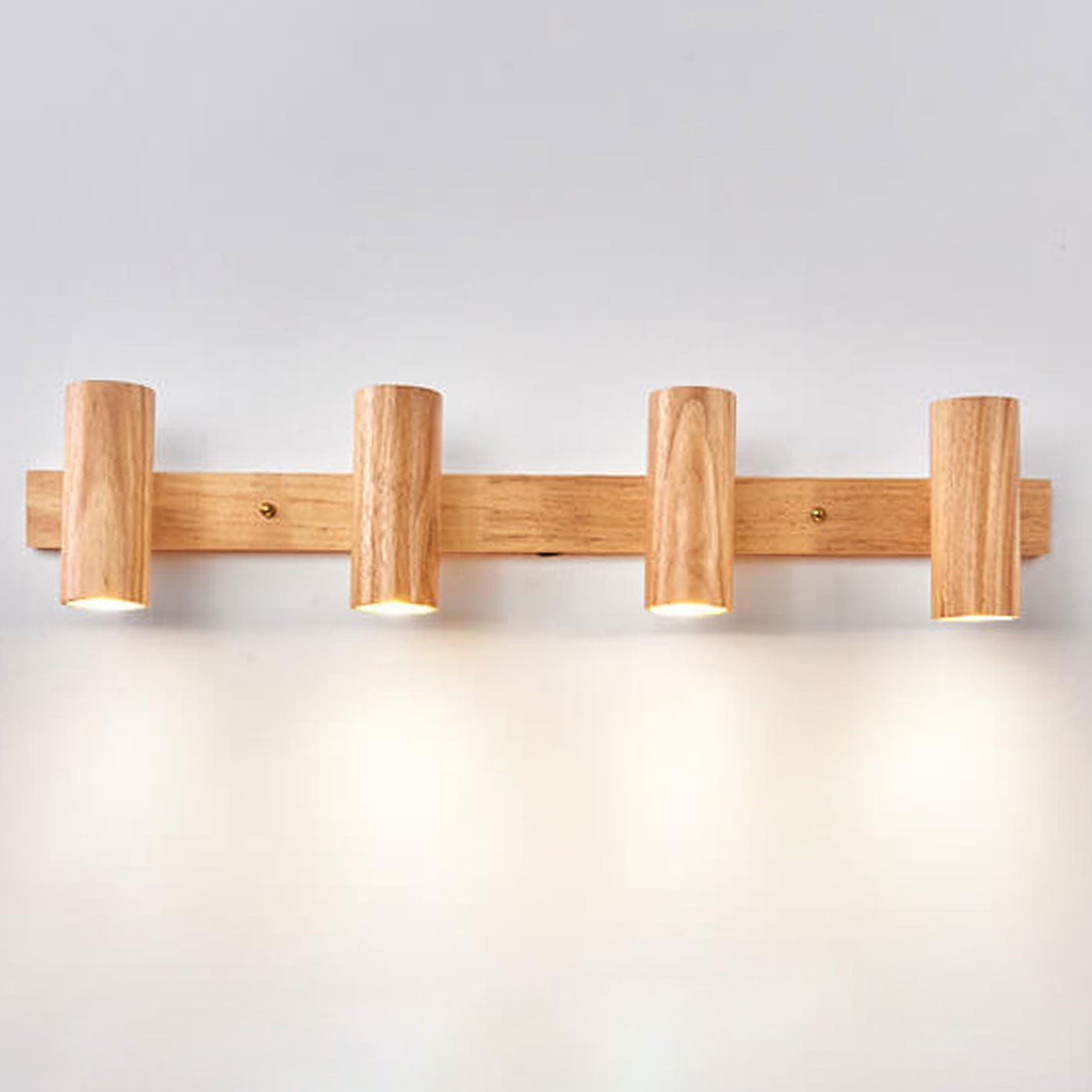 Modern Wooden Wall Light | Minimalist Track Spotlight Sconce