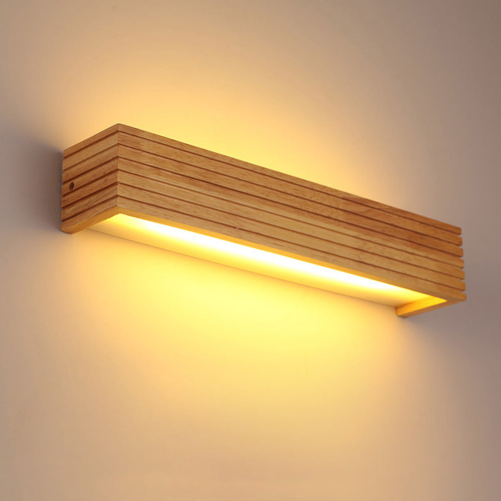 Modern Wood LED Wall Sconce Dimmable Indoor
