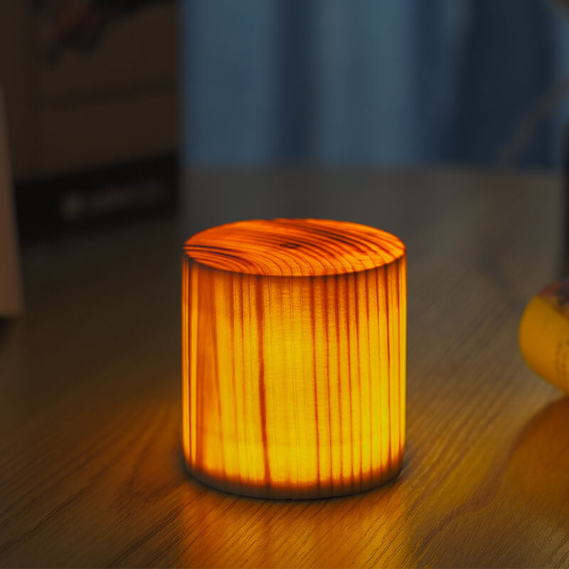 Wood LED Touch Night Light | Modern Wooden Table Lamp