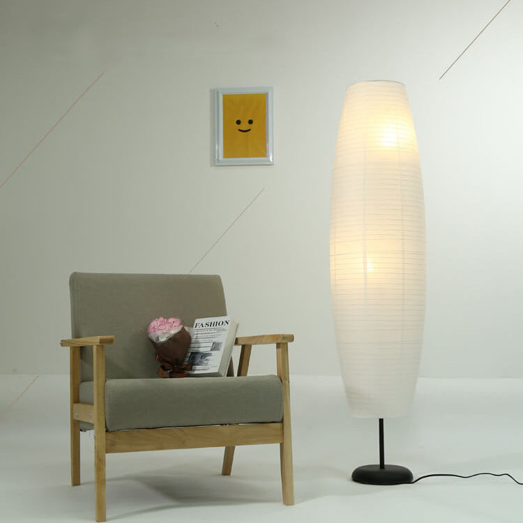 Nordic Rice Paper Floor Lamp | Minimalist Column Standing Lamp