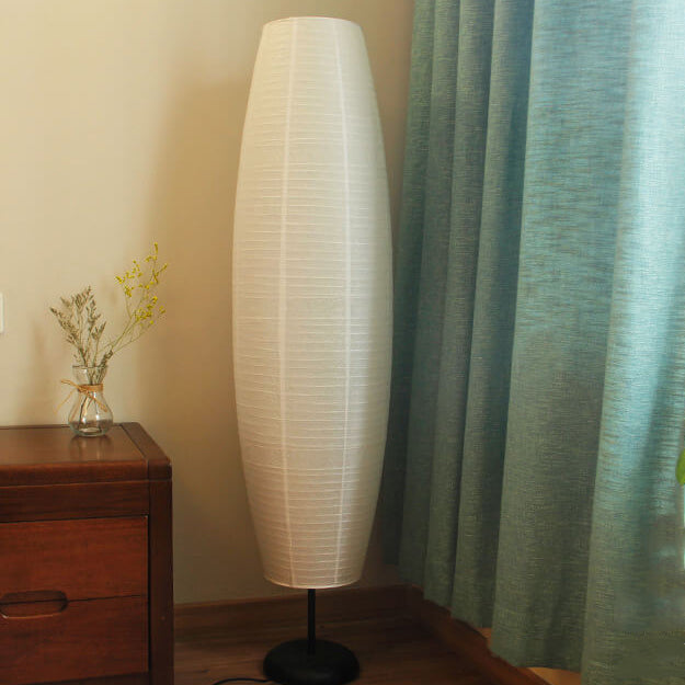 Nordic Rice Paper Floor Lamp | Minimalist Column Standing Lamp