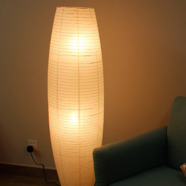 Nordic Rice Paper Floor Lamp | Minimalist Column Standing Lamp