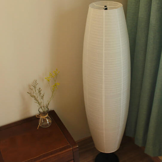 Nordic Rice Paper Floor Lamp | Minimalist Column Standing Lamp