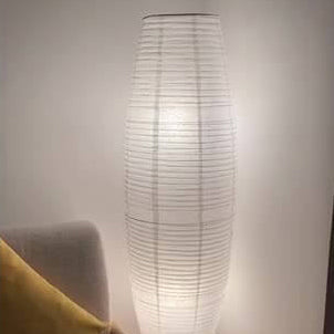 Nordic Rice Paper Floor Lamp | Minimalist Column Standing Lamp