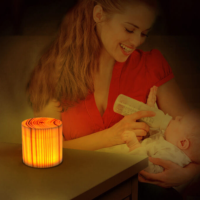 Wood LED Touch Night Light | Modern Wooden Table Lamp