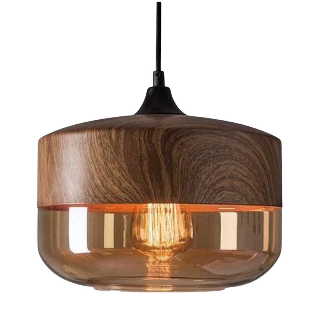 Stylish Scandinavian Wooden Ceiling Lamp - NordLuna