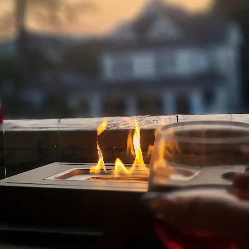 Luxury Outdoor Mood Fireplace | Elegant Bioethanol Fire Pit for Cozy Evenings