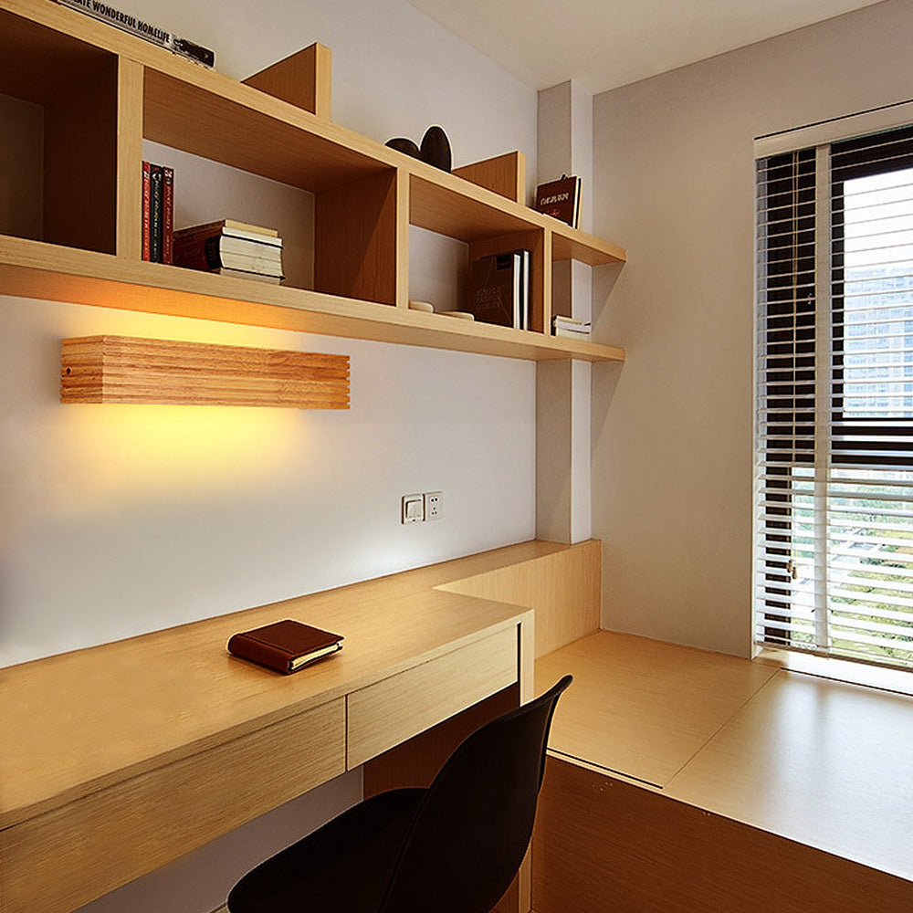 Modern Wood LED Wall Sconce Dimmable Indoor