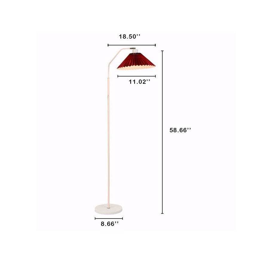 Modern Pleated Fabric Floor Lamp | Minimalist Standing Light for Bedroom & Living Room