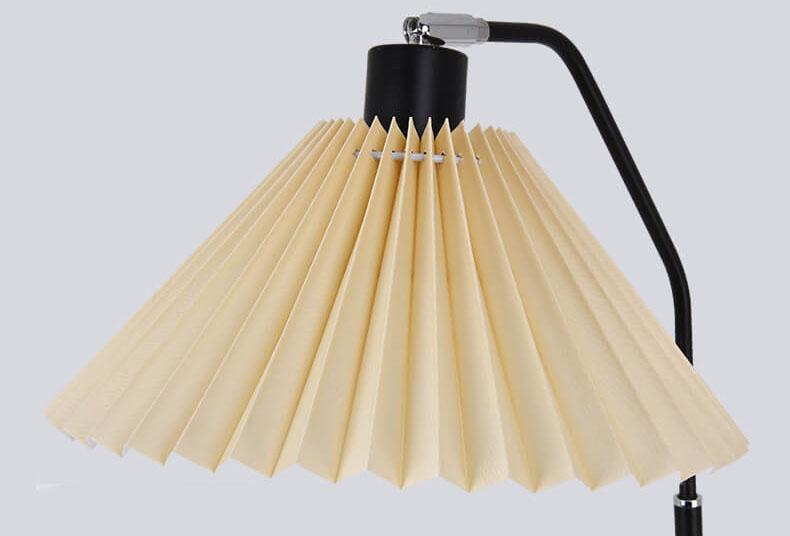 Modern Pleated Fabric Floor Lamp | Minimalist Standing Light for Bedroom & Living Room