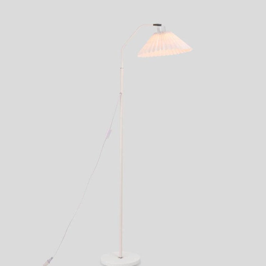 Modern Pleated Fabric Floor Lamp | Minimalist Standing Light for Bedroom & Living Room