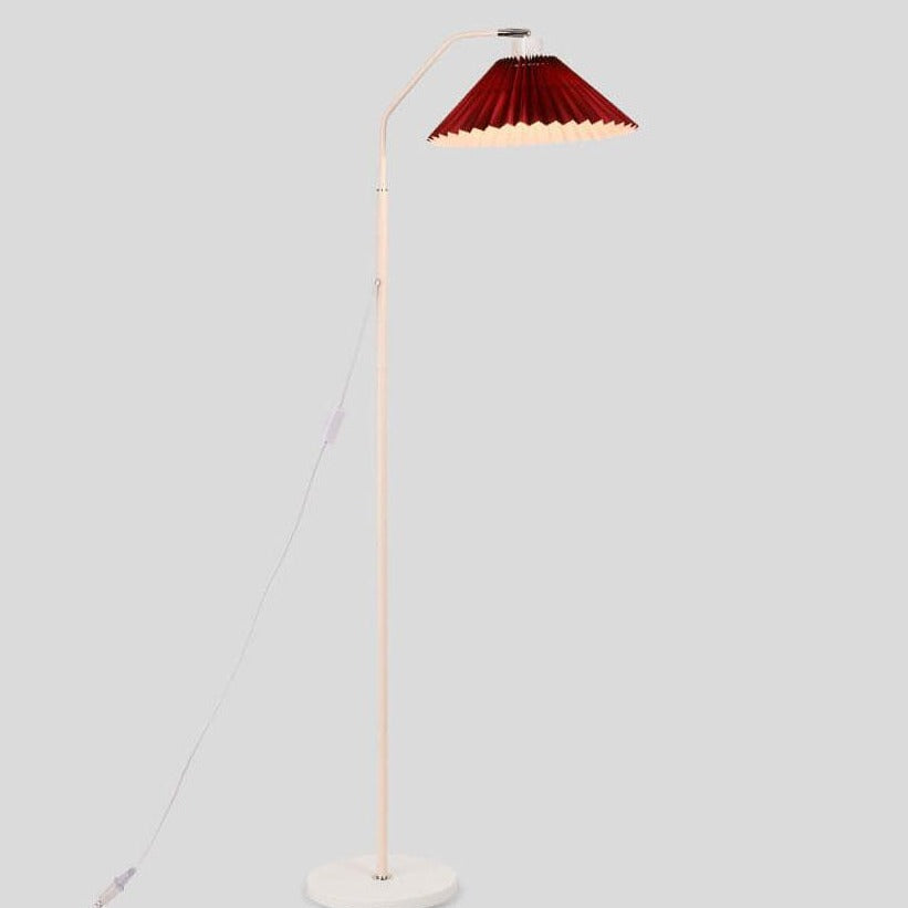 Modern Pleated Fabric Floor Lamp | Minimalist Standing Light for Bedroom & Living Room