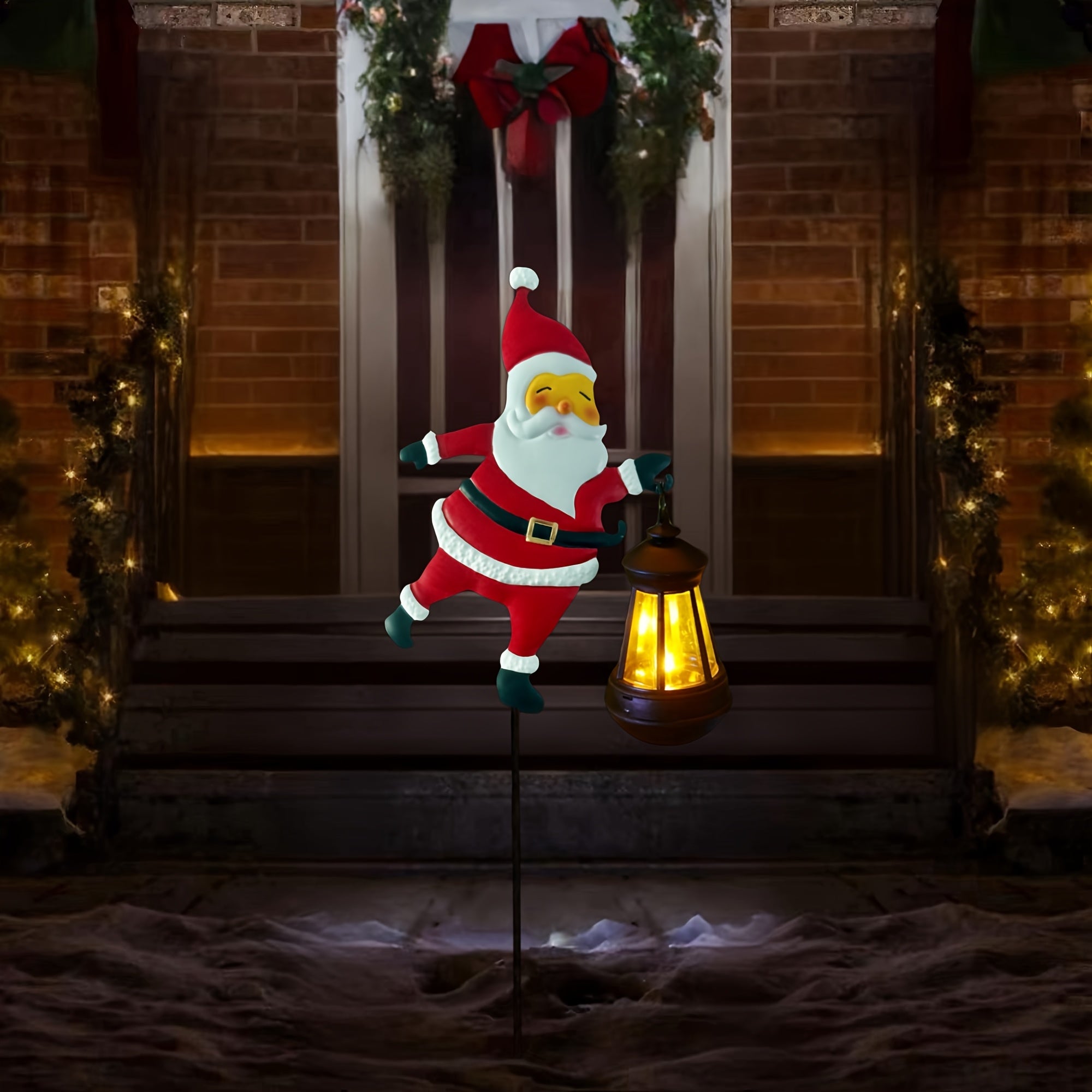 Solar Santa Claus Hanging Lights – Energy-Efficient Outdoor Christmas