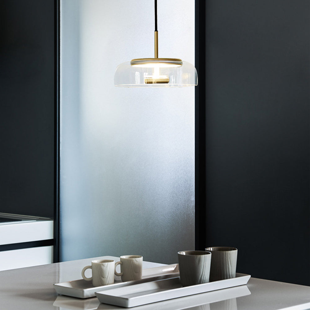 Modern Glass Pendant Light LED Single Dimmable