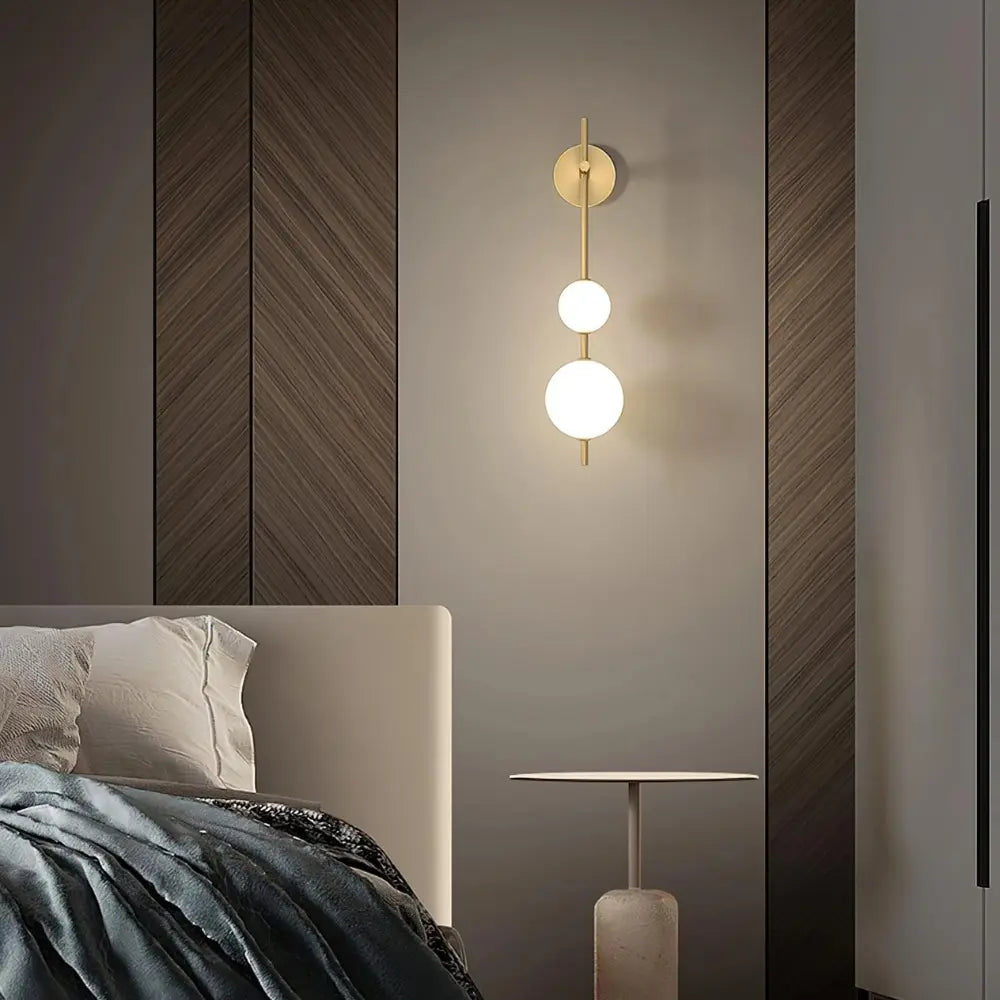 VertaGlow – Artistic Wall Light with Vertical Frame and Globe Design