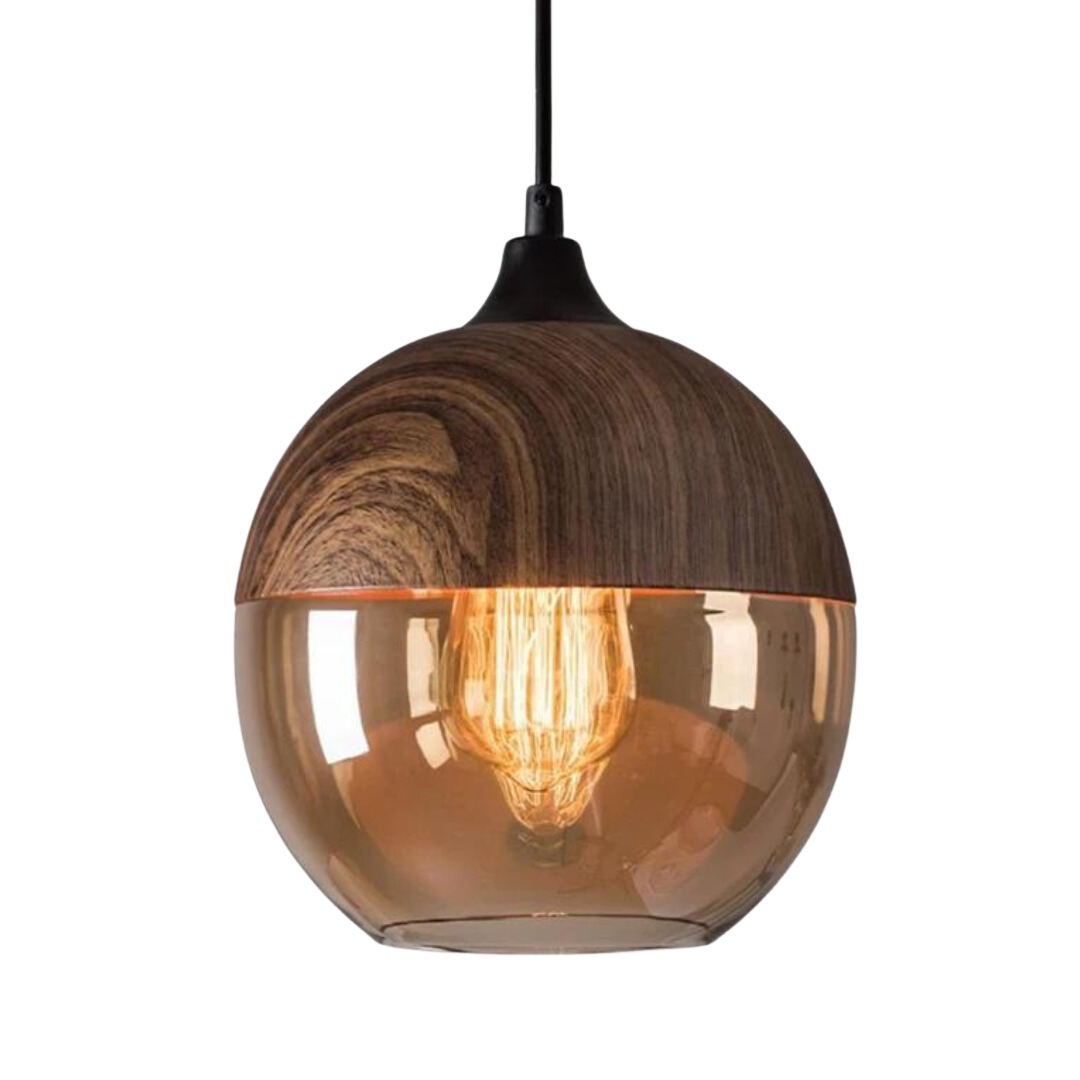 Stylish Scandinavian Wooden Ceiling Lamp - NordLuna