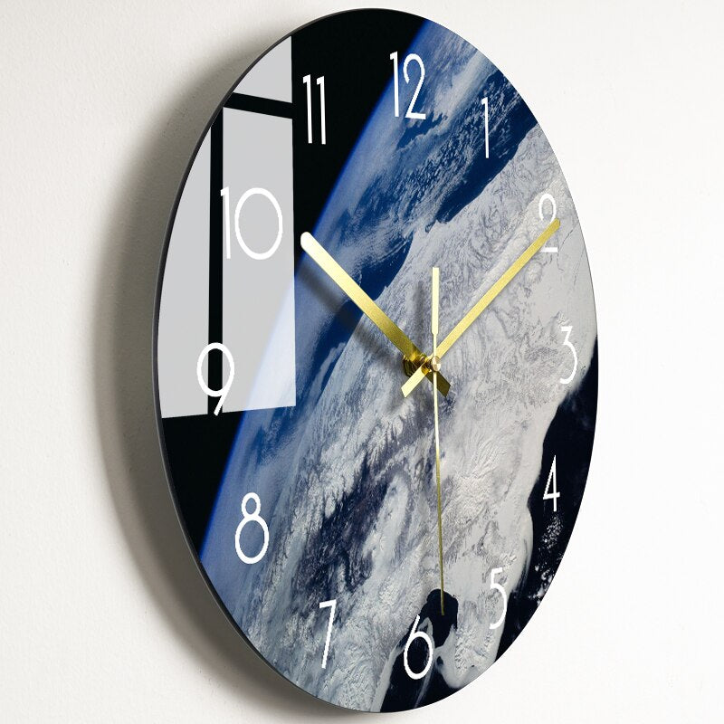 Armell Elegant Glass Wall Clock – Modern Decorative Wall Clock with Clear Glass Finish