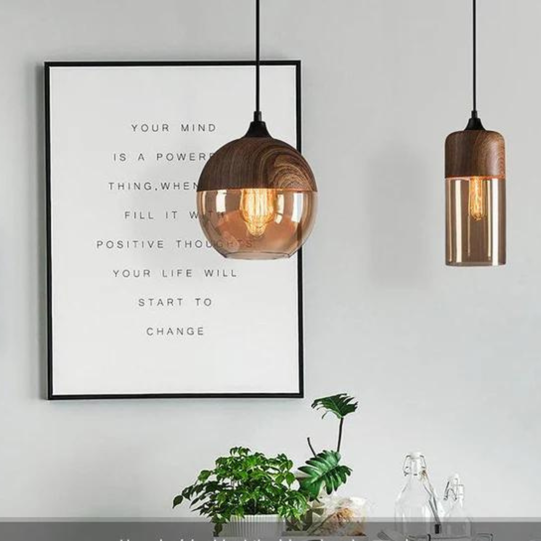 Stylish Scandinavian Wooden Ceiling Lamp - NordLuna