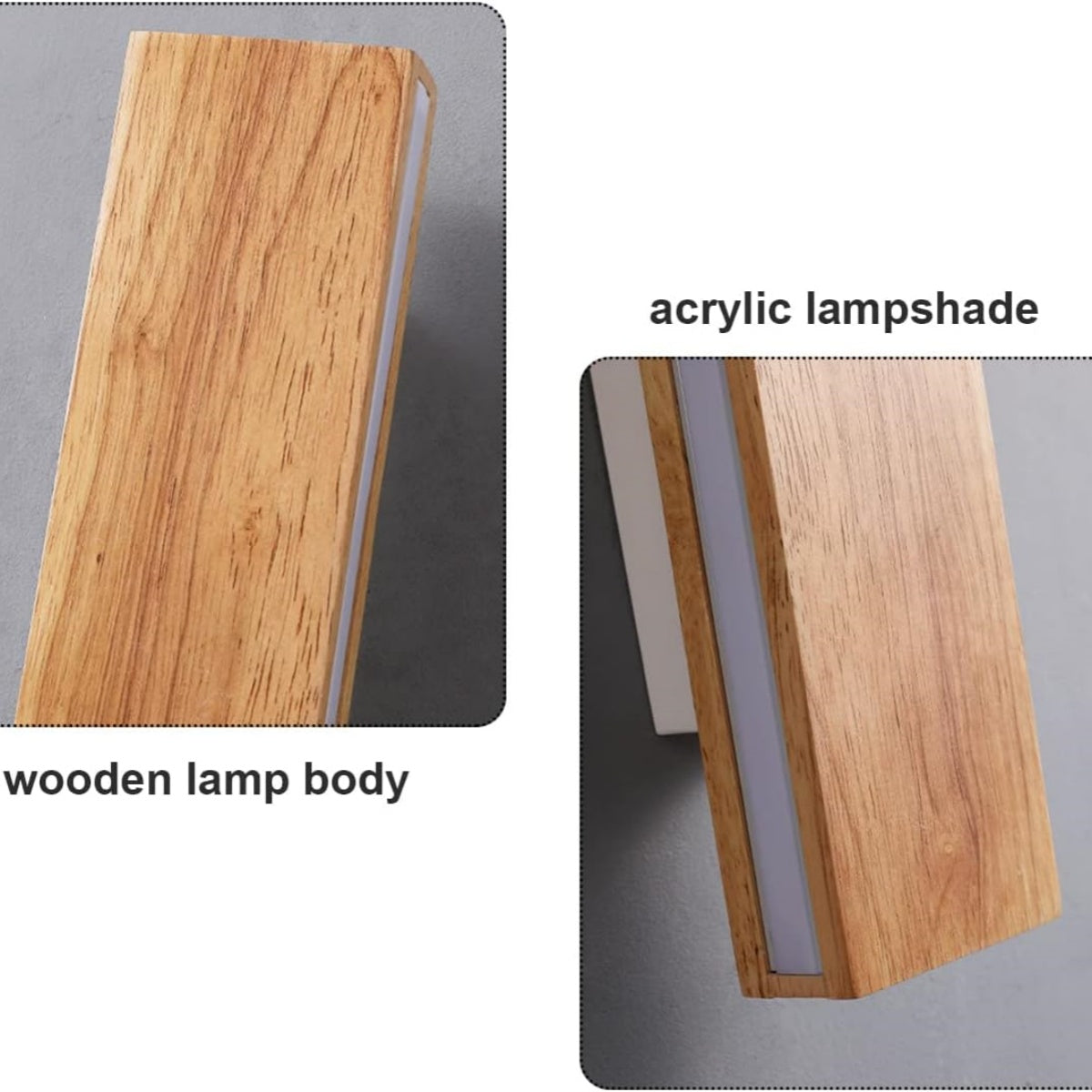 Rotatable Wood LED Wall Sconce - Modern Minimalist Bedside Reading Light