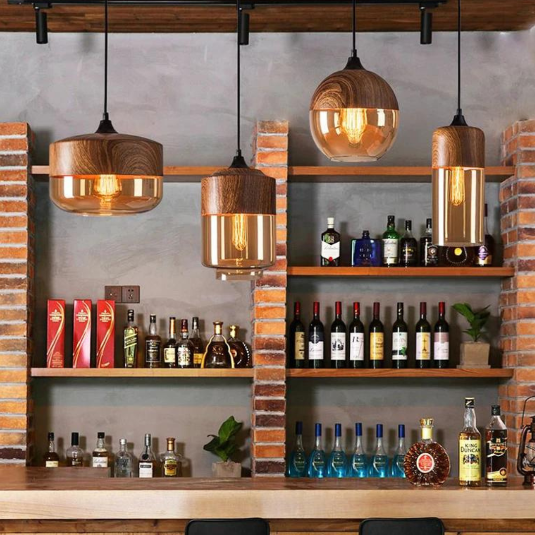 Stylish Scandinavian Wooden Ceiling Lamp - NordLuna