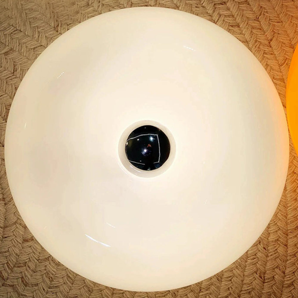 Modern Glass Round Wall Sconce - Yellow Floating Donut Lamp