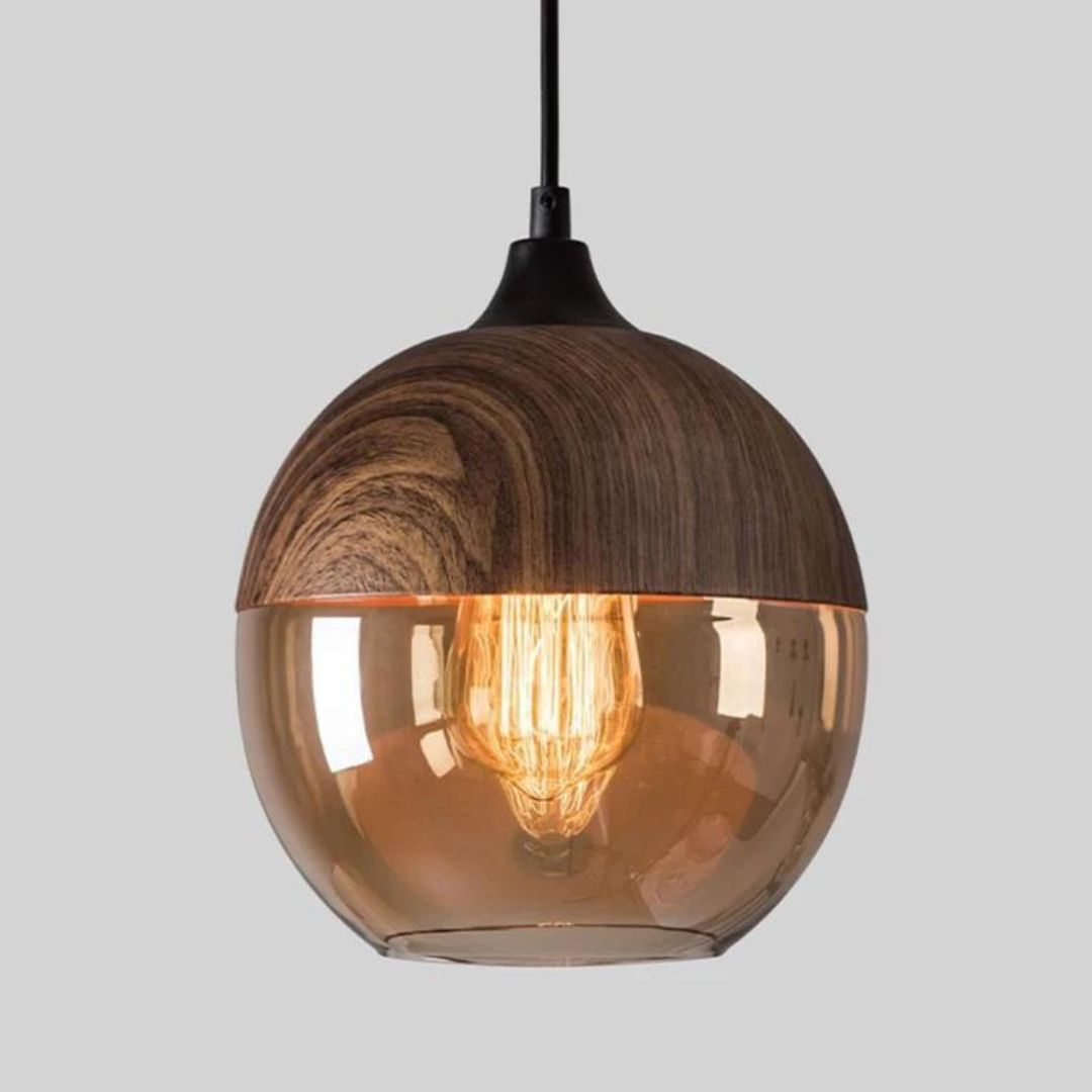 Stylish Scandinavian Wooden Ceiling Lamp - NordLuna