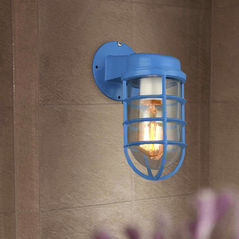 Coastal Outdoor Wall Light | Marine Metal Cage Wall Lamp
