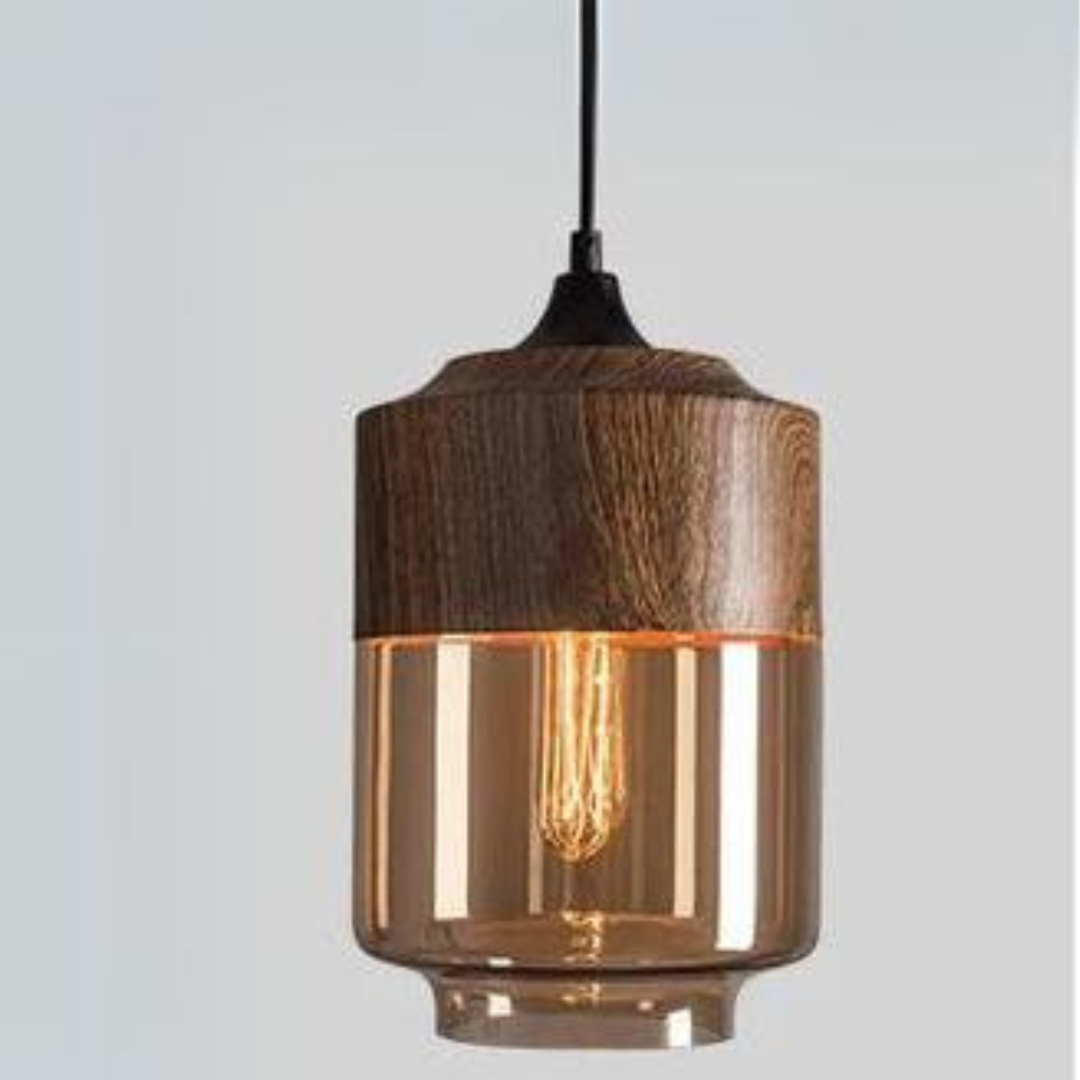 Stylish Scandinavian Wooden Ceiling Lamp - NordLuna