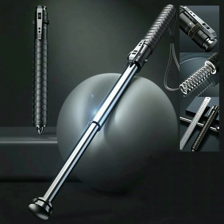 Self-Defense Trekking Pole – Automatic Hiking Stick with Ergonomic Grip for Outdoor Safety