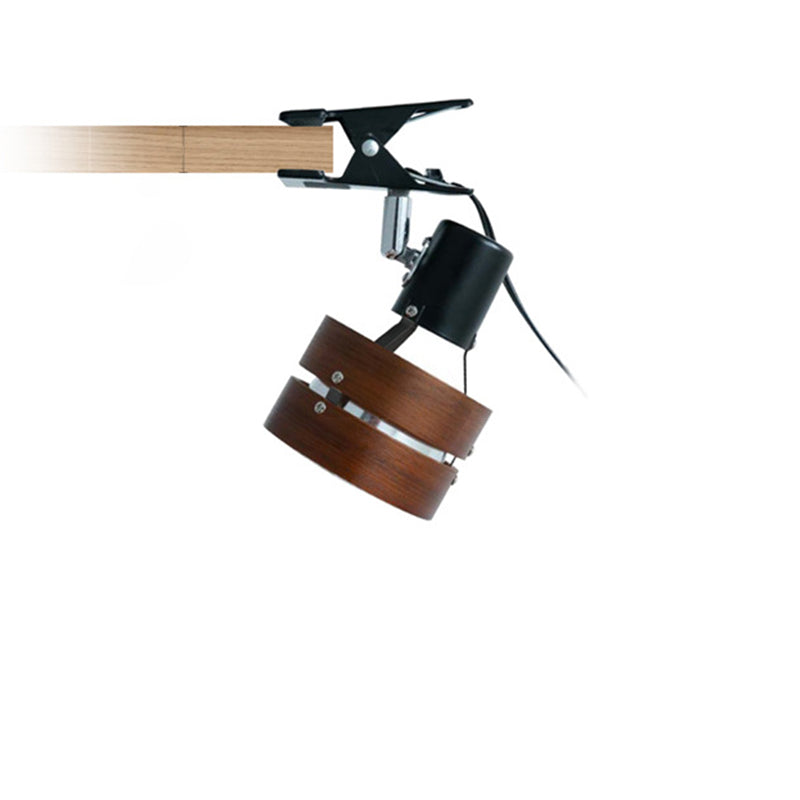 Japanese Wooden Clip-On Reading Lamp | Adjustable LED Table Light for Desk, Bedroom & Study