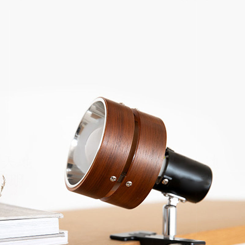 Japanese Wooden Clip-On Reading Lamp | Adjustable LED Table Light for Desk, Bedroom & Study